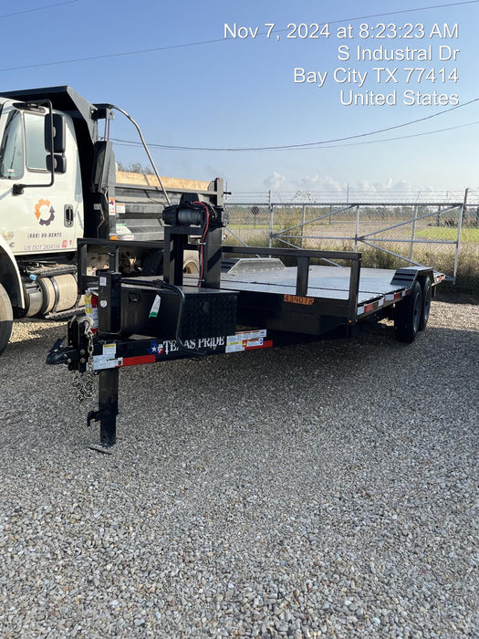 2024 TEXAS PRIDE TRAILERS 21' Lowboy Gravity Tilt Bed 14K Bumper Pull Trailer