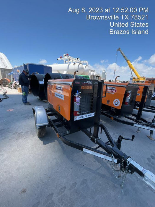 2022 Lincoln Electric LE400 Kubota V1505, Trlr, Cable Rack, Light Kit, ES Decals, T3