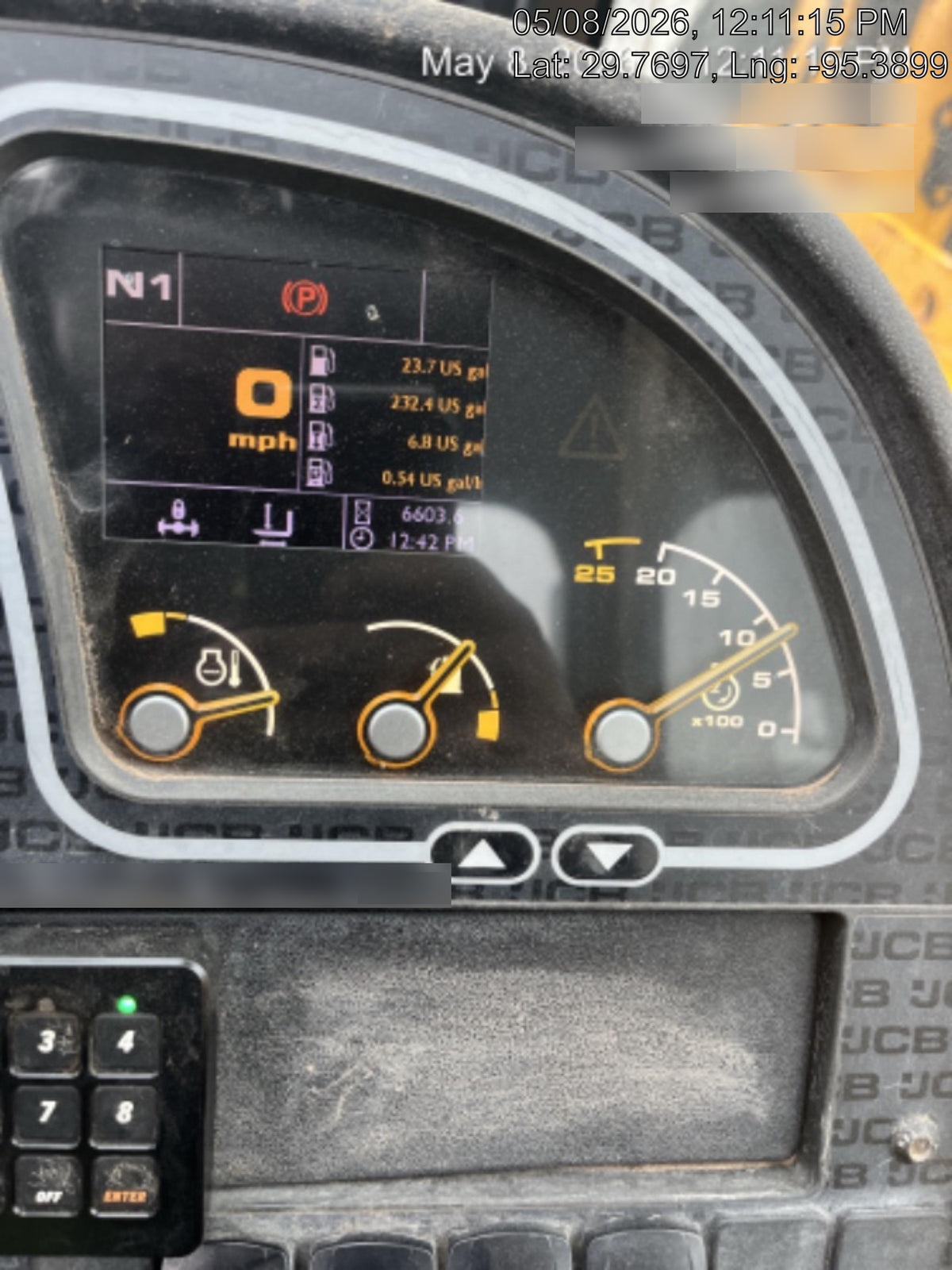 2018 JCB 510-56 JCB 510-56 Telehandler 74 HP w/CAB/HVAC, Beacon, Worklights, Aux Hydraulics, Solid Tires, 60" Carriage/Forks
