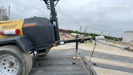 Allmand NLV3GR (4) LED Light Fixture 350W, 23' Vertical Mast, 3kW Prime, Towable, Deep Sea L401, Leveling Jacks, Yanmar T4F 5.8hp