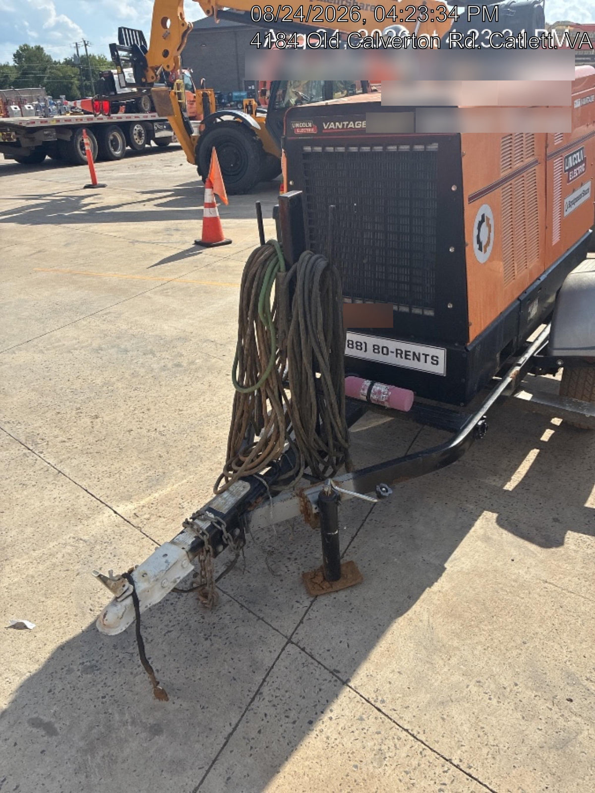 2021 Lincoln Electric Vantage 549X Ready Pak 3, ORANGE (includes trailer, cable rack, fender light kit)