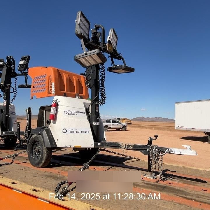 2023 Generac MLT2 Diesel, Flex Switch 120V Input, Powerzone Controller, (4) 320W LED Lights, 4kW Generator, 39.9 Gal Fuel Tank, 2" Ball, T3