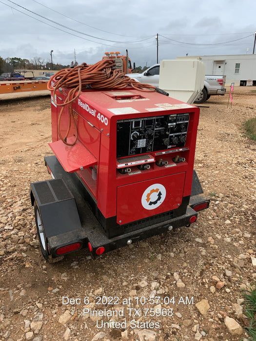 2022 Shindaiwa DGW400MDL Kubota D902 Engine, 23 HP, Dual Op Welder, Wire, Arc, Droop Stick, Tig, and CC Stick Functionality, Simulphase, 3 Phase and 1 Phase Gen Output, Single Axle NB Trlr, Slr Trckl Chrg 12V 12W, Fire Ext