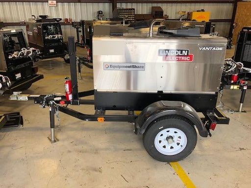 2019 Lincoln Electric Vantage 322 Welder Ready-Pak 3, Two wheel trailer, Fender and Light kit, Cable Rack