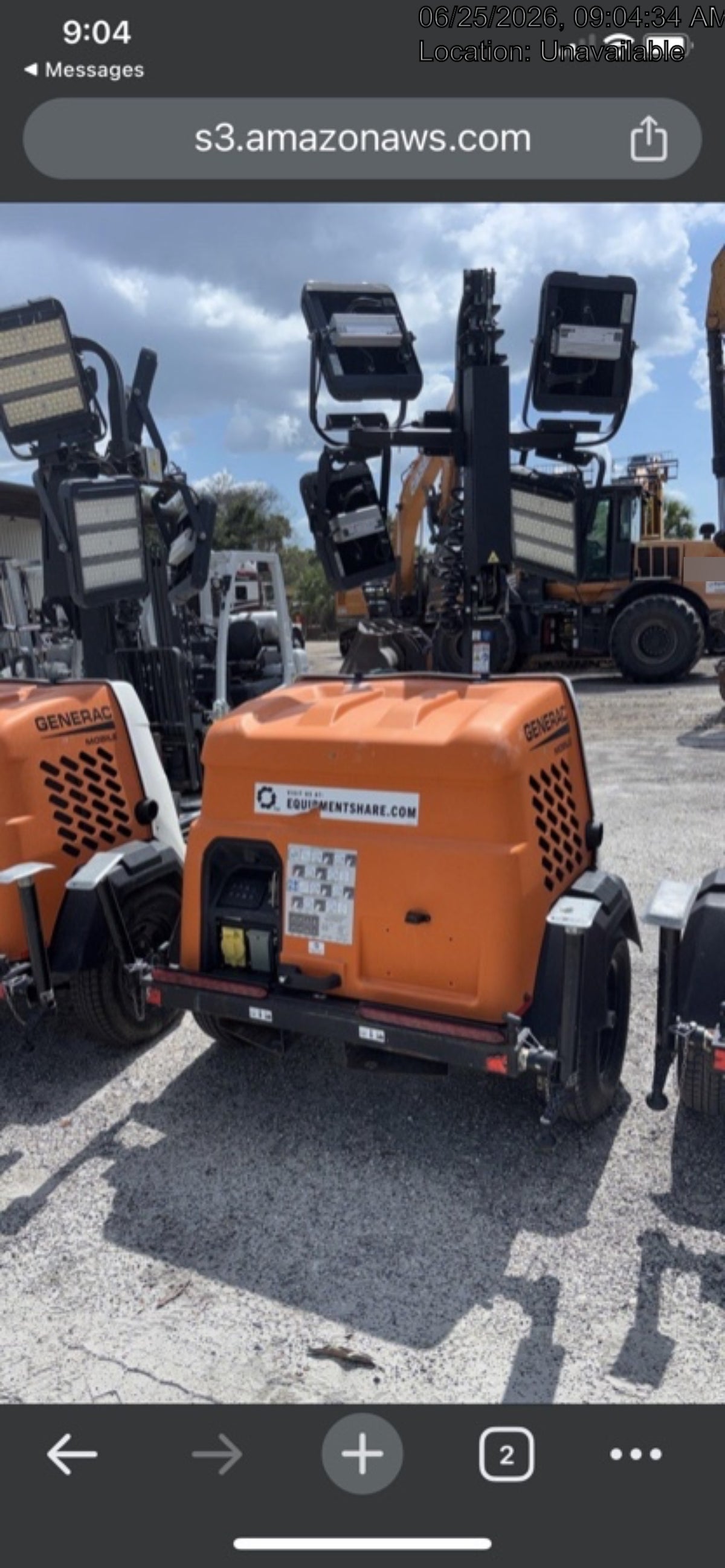 2020 Genie RL4 6kW Light Plant - Metal Halide