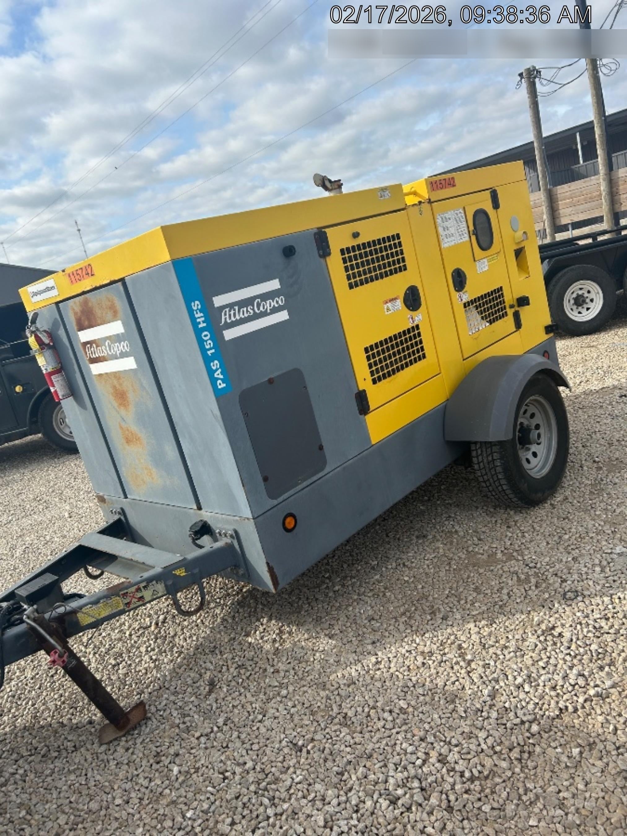 2020 ATLAS COPCO PAS 150 HF CS Enclosed