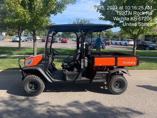 2022 Kubota RTV-X1140W-H Plastic Canopy, Windshield Acrylic Clear, LED Strobe Light, Wire Harness Kit, Back up Alarm