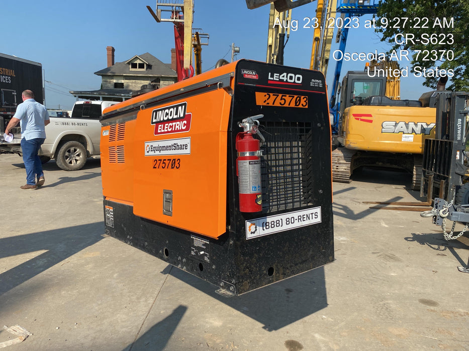 2022 Lincoln Electric LE400 Kubota V1505, Trlr, Cable Rack, Light Kit, ES Decals, T3