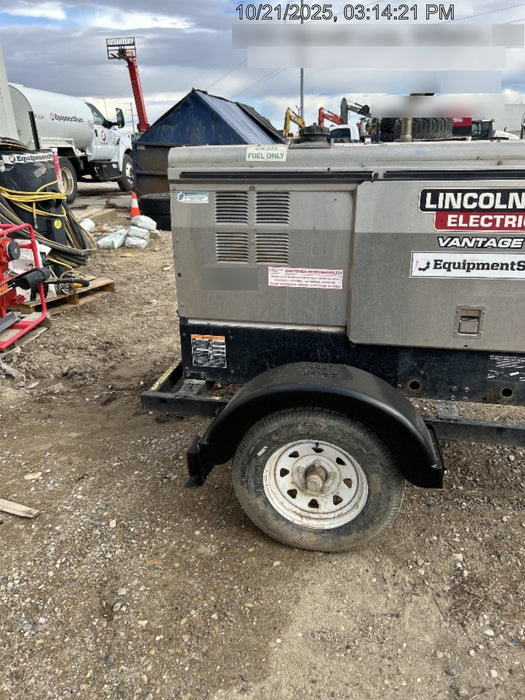 2019 Lincoln Electric Vantage 322 Ready-Pak 3, Two Wheel Trailer, Fender and Light Kit, Cable Rack