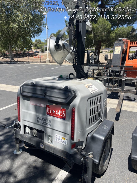 2019 Wacker Neuson LTV6L-MH Wacker Neuson LTV6L Mobile Light Tower w/Fuel Level Sensor Installed