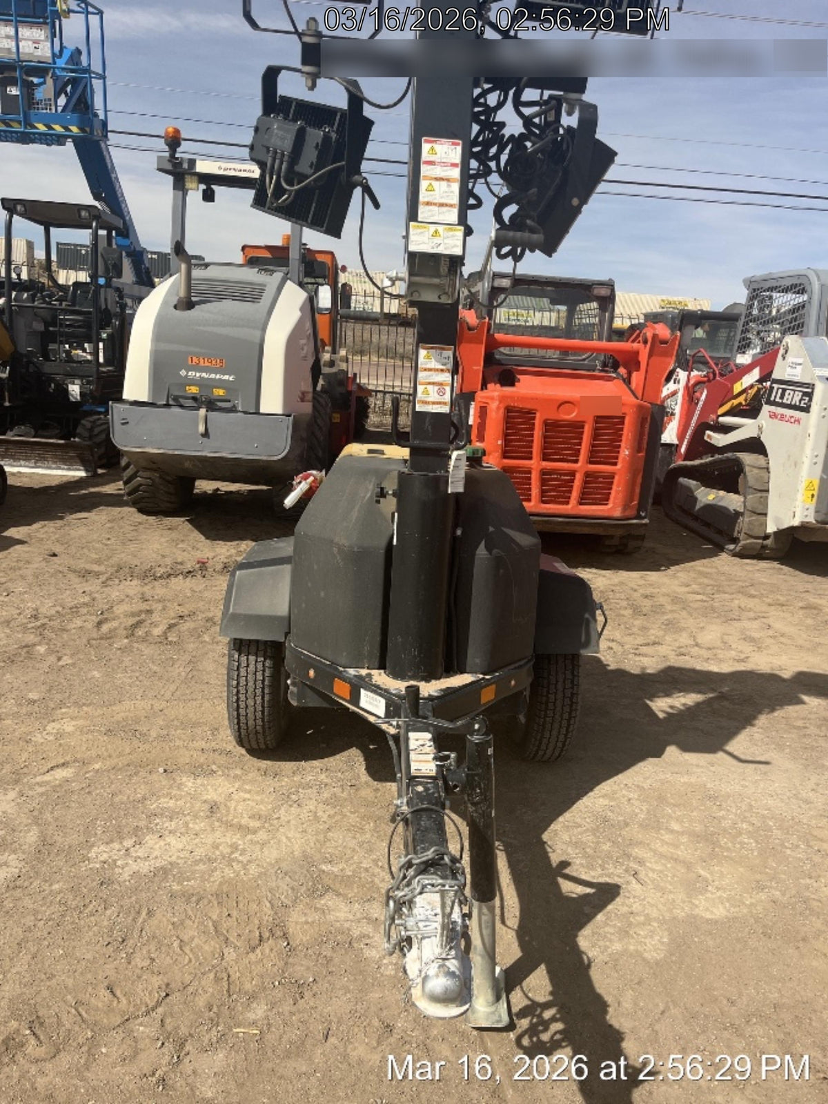 2021 Allmand NLV3GR (4) LED Light Fixture 350W, 23' Vertical Mast, 3kW Prime, Towable, Deep Sea L401, Leveling Jacks, Yanmar T4F 5.8hp