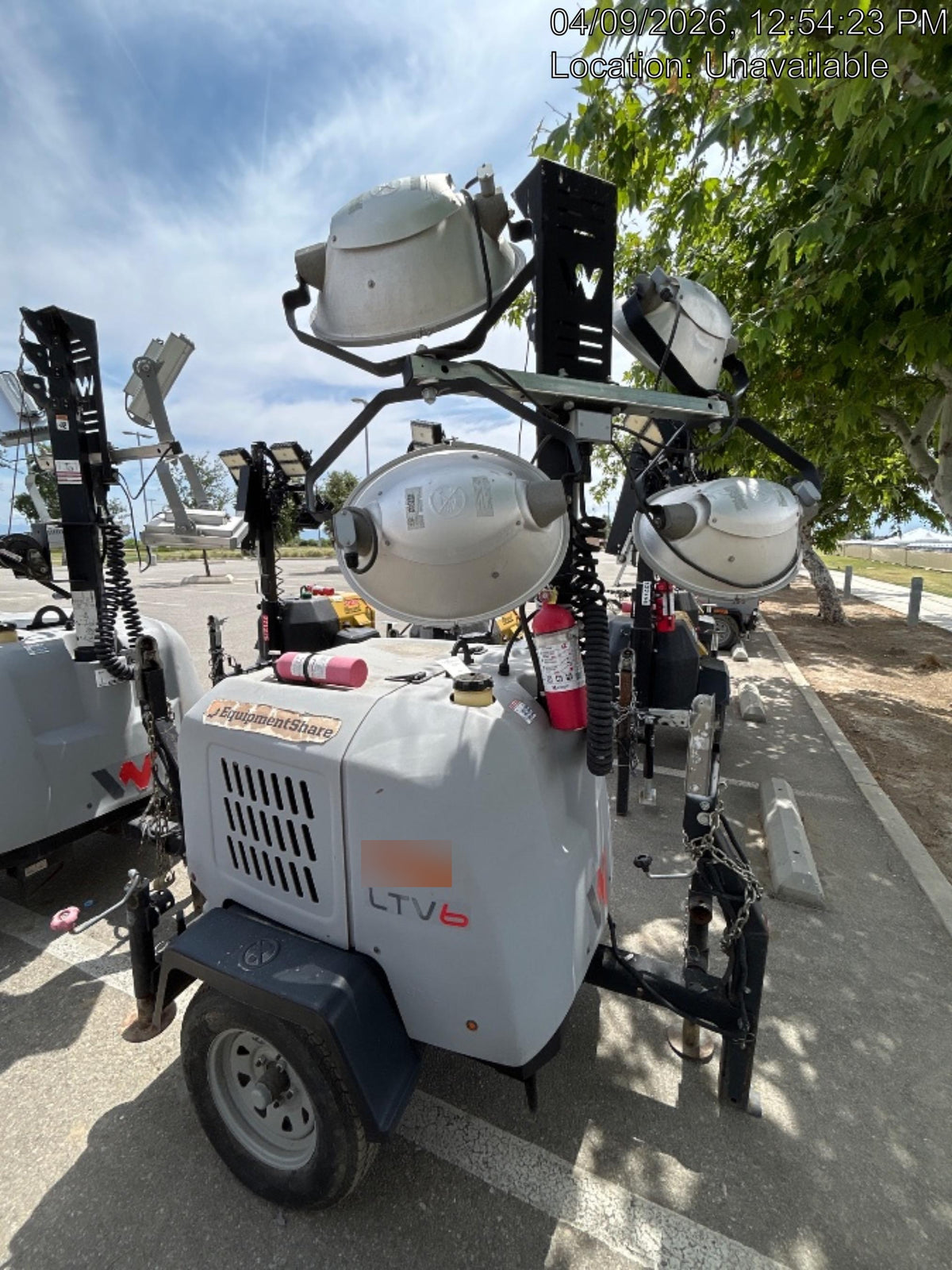 2019 Wacker Neuson LTV6L-MH Wacker Neuson LTV6L Mobile Light Tower w/Fuel Level Sensor Installed