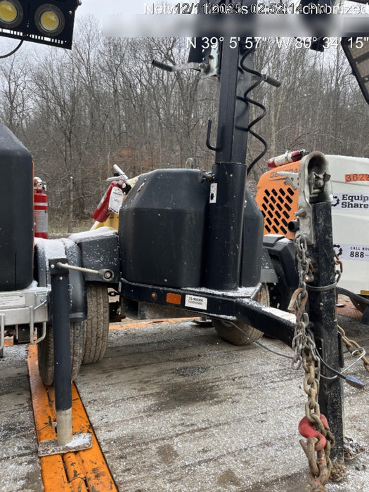 2021 Allmand NLV3GR (4) LED Light Fixture 350W, 23' Vertical Mast, 3kW Prime, Towable, Deep Sea L401, Leveling Jacks, Yanmar T4F 5.8hp