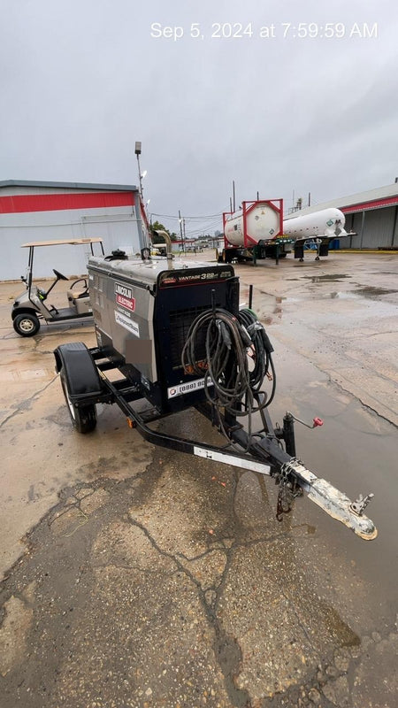 2019 Lincoln Electric Vantage 322 Ready-Pak 3, Two Wheel Trailer, Fender and Light Kit, Cable Rack