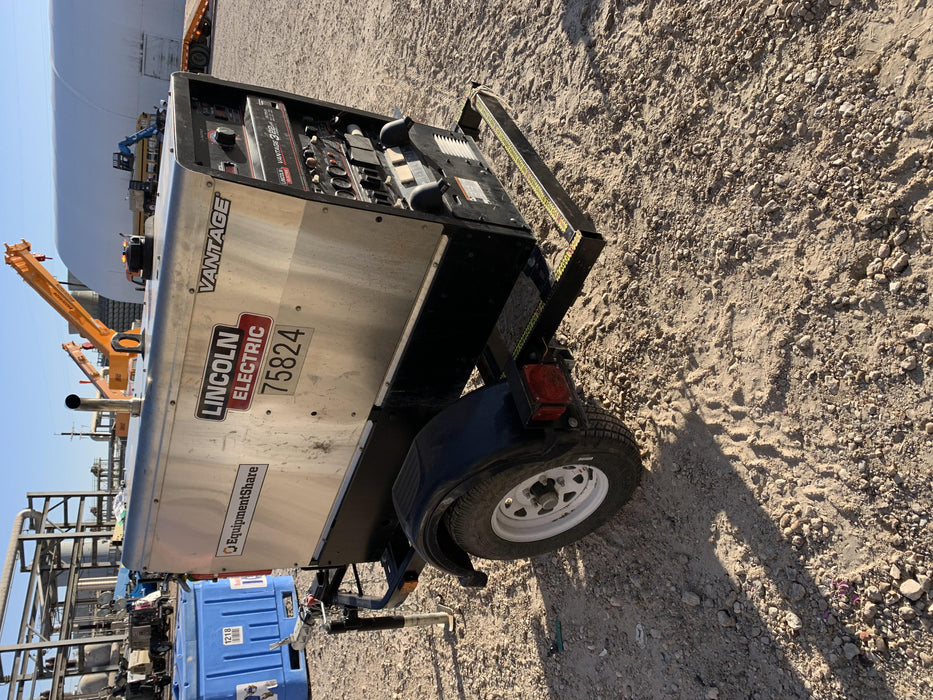 2020 Lincoln Electric Vantage 322 Welder Ready-Pak 3, w/ GPS & Decals (includes trailer, cable rack, fender light kit)