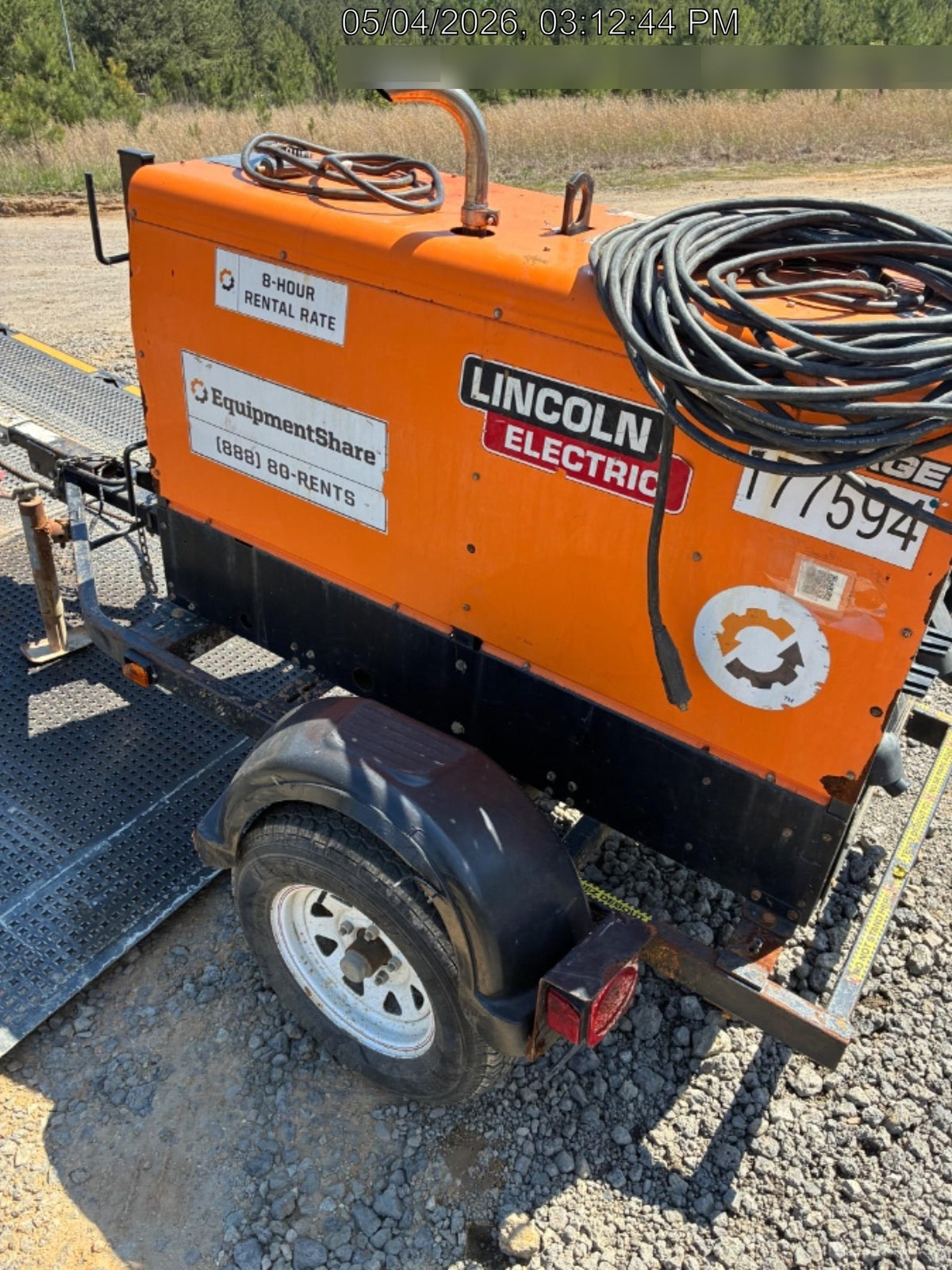2021 Lincoln Electric Vantage 322 Vantage 322 Ready Pak 3 w/ Decals, ORANGE (includes trailer, cable rack, fender light kit) NO Telematics