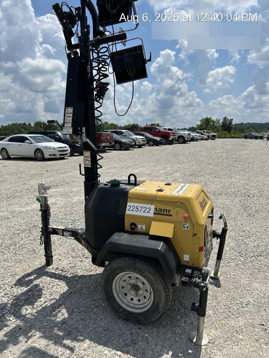 2022 Allmand NLV3GR (4) LED Light Fixture 350W, 23' Vertical Mast, 3kW Prime, Towable, Deep Sea L401, Leveling Jacks, Yanmar T4F 5.8hp