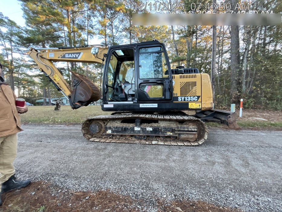 Sany SY135C SY135 Tier 4 - Cab, Hydraulic QC,  Buckets: 24" , 36" , Main Pin Hydraulic Thumb