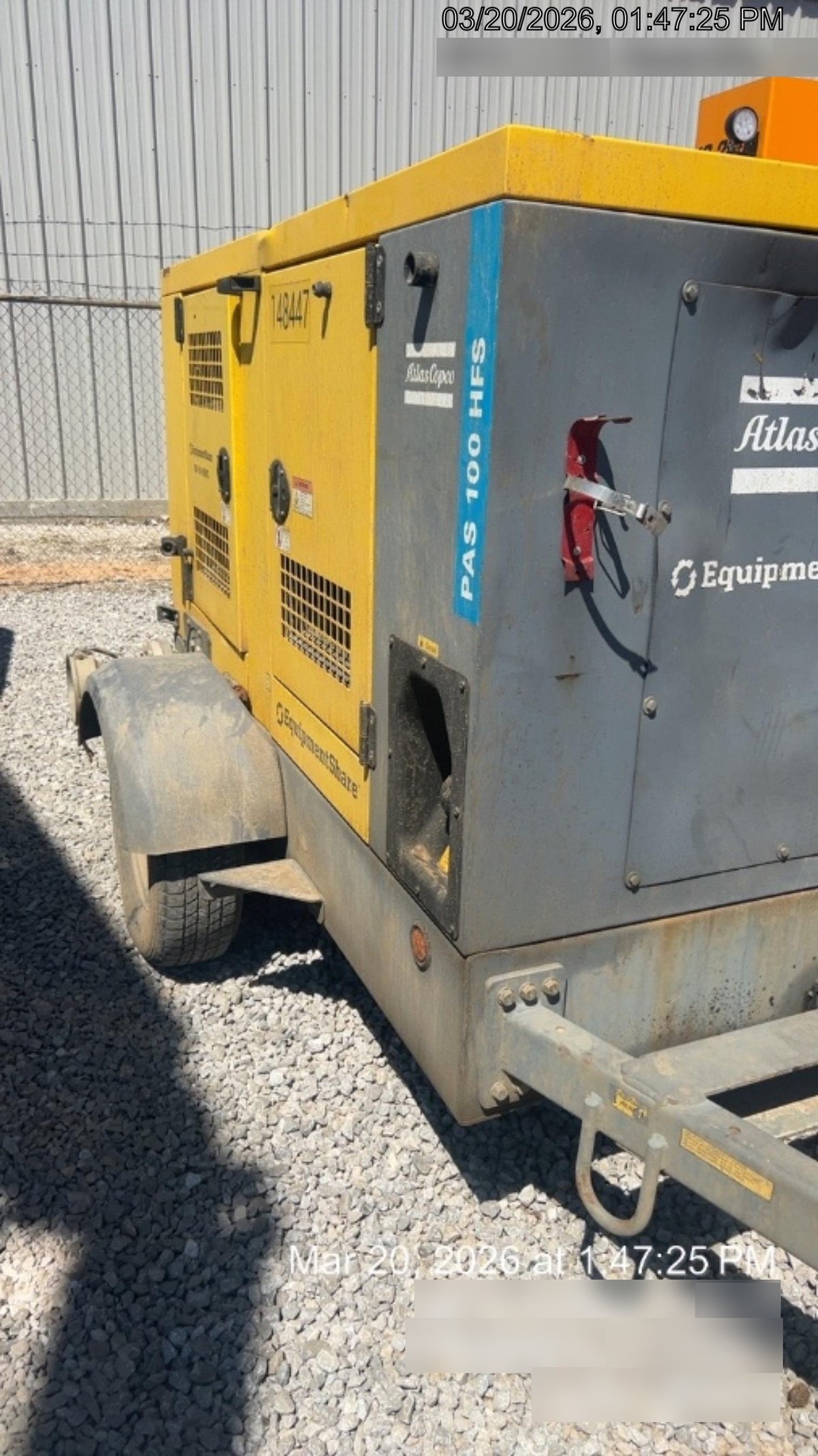 2021 ATLAS COPCO PAS 100 HF CS Enclosed