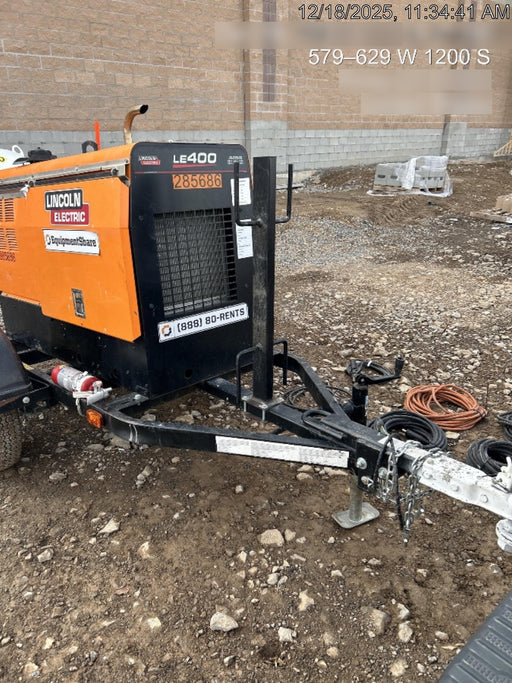 2022 Lincoln Electric LE400 Kubota V1505, Trlr, Cable Rack, Light Kit, ES Decals, T3