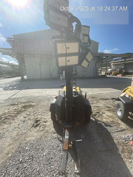 2022 Allmand NLV3GR (4) LED Light Fixture 350W, 23' Vertical Mast, 3kW Prime, Towable, Deep Sea L401, Leveling Jacks, Yanmar T4F 5.8hp