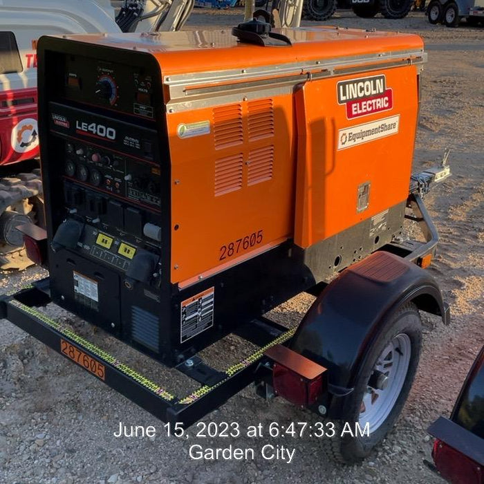 2023 Lincoln Electric LE400 Kubota V1505, Trlr, Cable Rack, Light Kit, ES Decals, T3