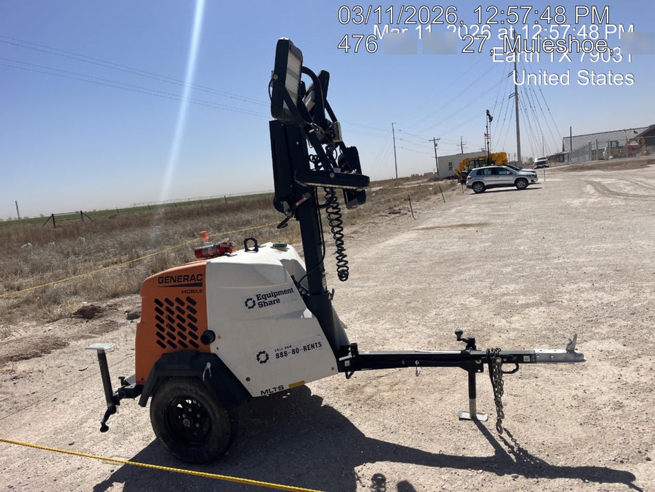 2024 Generac MLT2 Diesel, Flex Switch 120V Input, Powerzone Controller, 
(4) 320W LED Lights, 4kW Generator, 39.9 Gal Fuel Tank, 2" Ball, T3