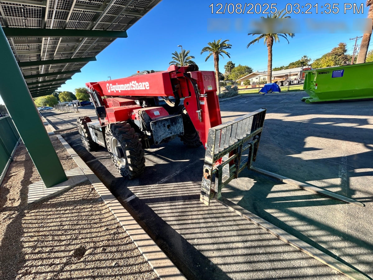 2019 Manitou MTA8044 74hp T4F, Cab/Heat/Air, Cab and Boom LED work lights, Auxiliary Hydraulics, Solid Tires, Amber strobe, Lift Hook 66" Carriage, 60" Forks
