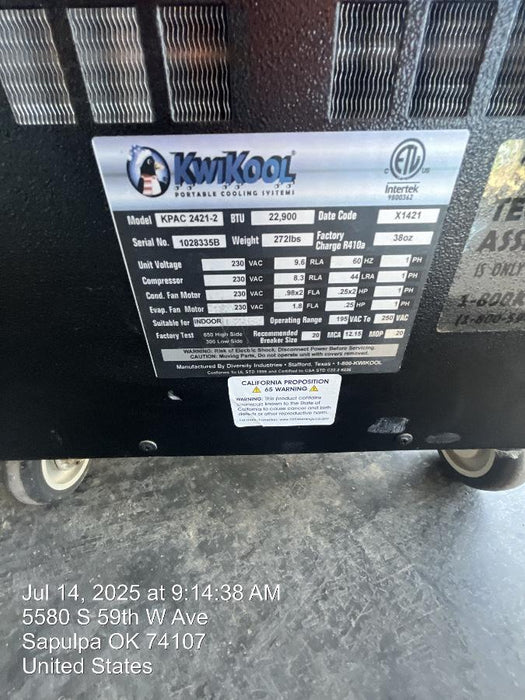 2023 KWIKOOL KPAC2421-2