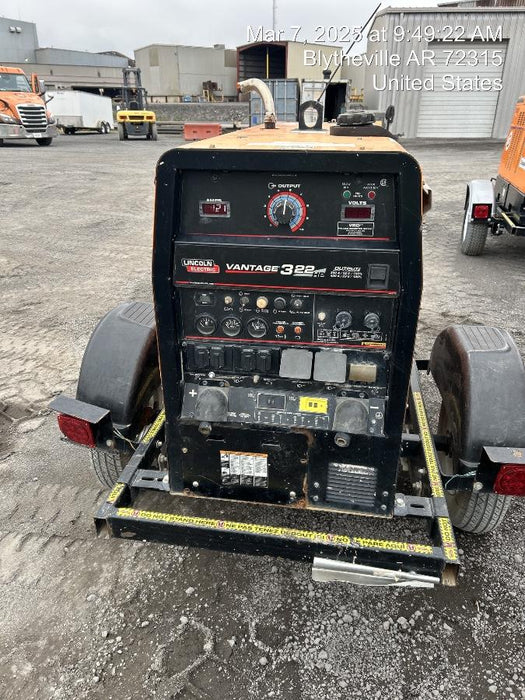 2021 Lincoln Electric Vantage 322 Vantage 322 Ready Pak 3 w/ Decals, ORANGE (includes trailer, cable rack, fender light kit) NO Telematics