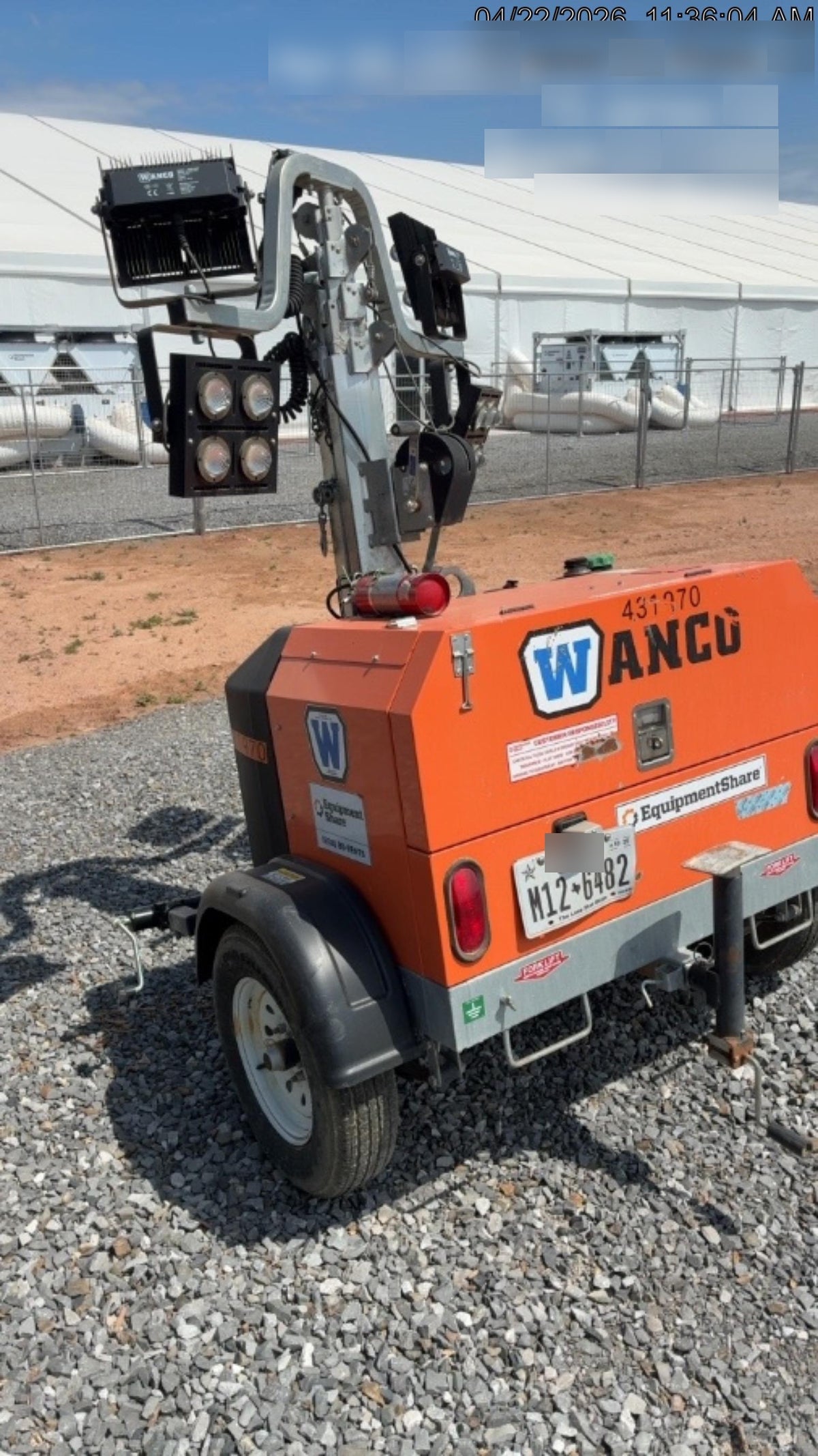 2024 Wanco WLTT-4MM4K Diesel, Deep Sea Controller, Shore Power Plug, Auto Start, (4) 350W LED Floodlights, 4kW Generator, 60 Gal Fuel Tank, 2" Ball, T3