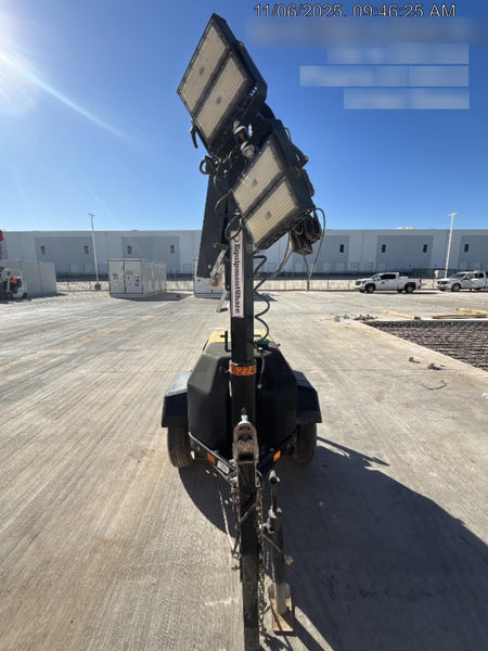 2021 Allmand NLV3GR (4) LED Light Fixture 350W, 23' Vertical Mast, 3kW Prime, Towable, Deep Sea L401, Leveling Jacks, Yanmar T4F 5.8hp