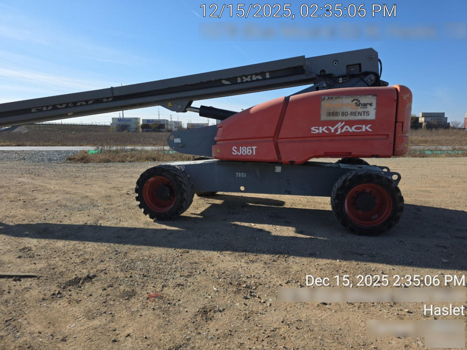 2018 Skyjack SJ86T Skyjack SJ86T w/Diesel Engine, Foam Filled Tires, Flashing Beacon, Glazier Kit