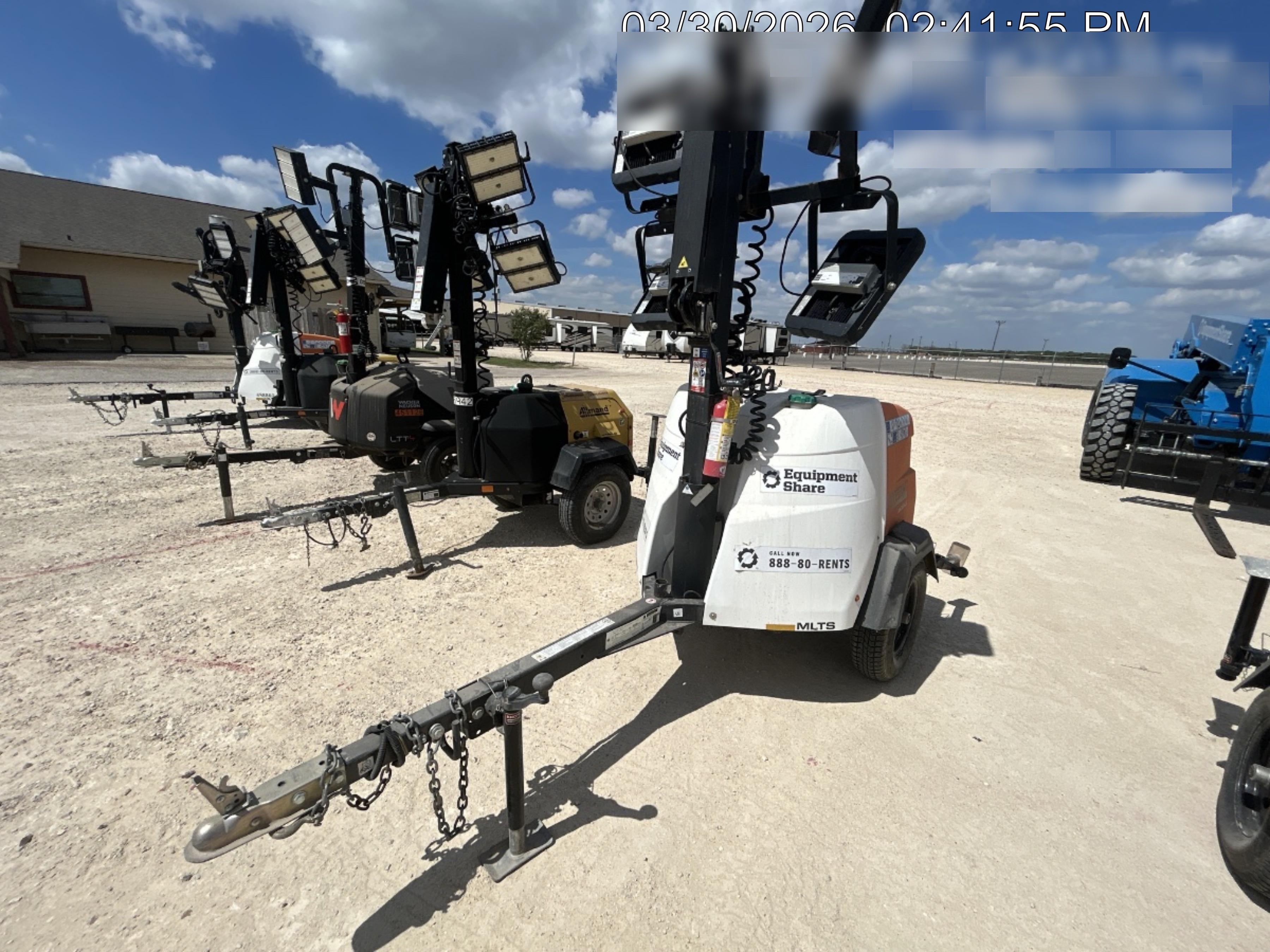 2024 Generac MLT2 Diesel, Flex Switch 120V Input, Powerzone Controller, 
(4) 320W LED Lights, 4kW Generator, 39.9 Gal Fuel Tank, 2" Ball, T3