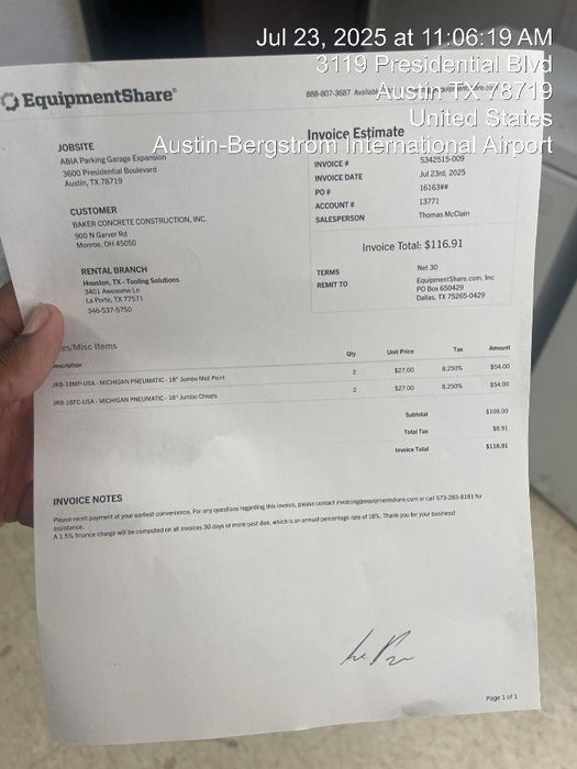 2022 MICHIGAN PNEUMATIC MP-133-ORANGE-NEP-SB