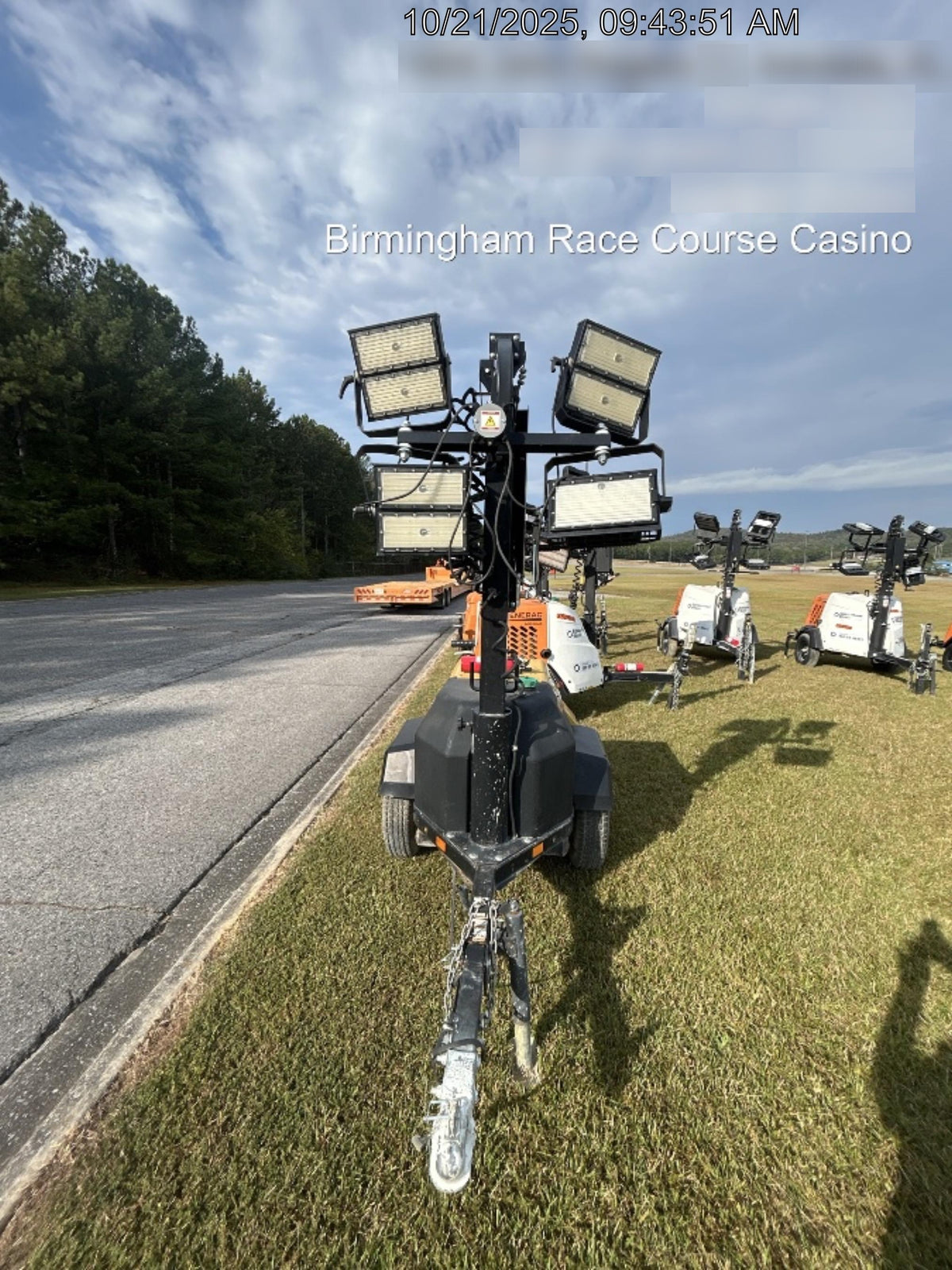 2022 Allmand NLV3GR (4) LED Light Fixture 350W, 23' Vertical Mast, 3kW Prime, Towable, Deep Sea L401, Leveling Jacks, Yanmar T4F 5.8hp