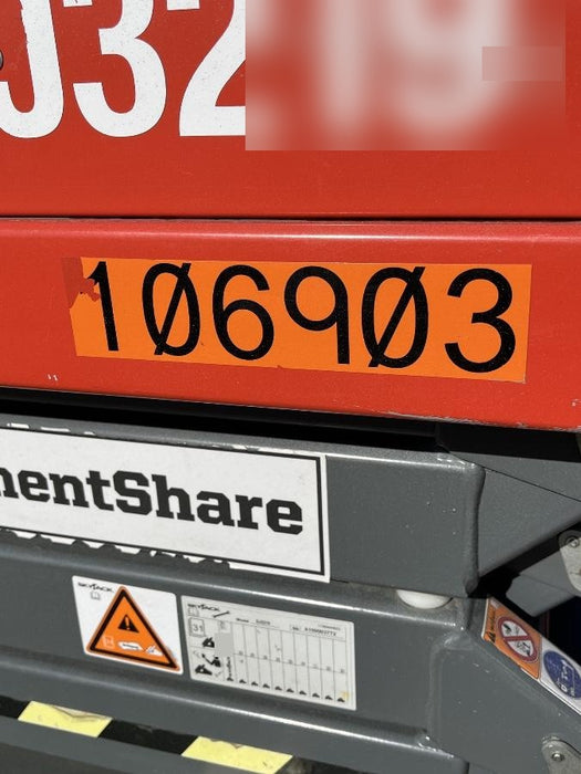 2020 Skyjack SJIII-3219 Solid NM Tires, Half height spring hinged entry gate, Dual Beacons, 800W Inverter