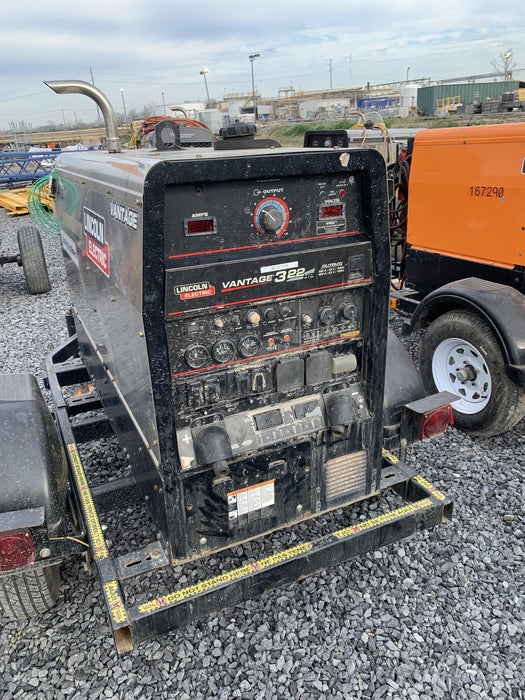 2019 Lincoln Electric Vantage 322 Lincoln Vantage 322 Welder w/Trailer, Light Kit, Cable Rack