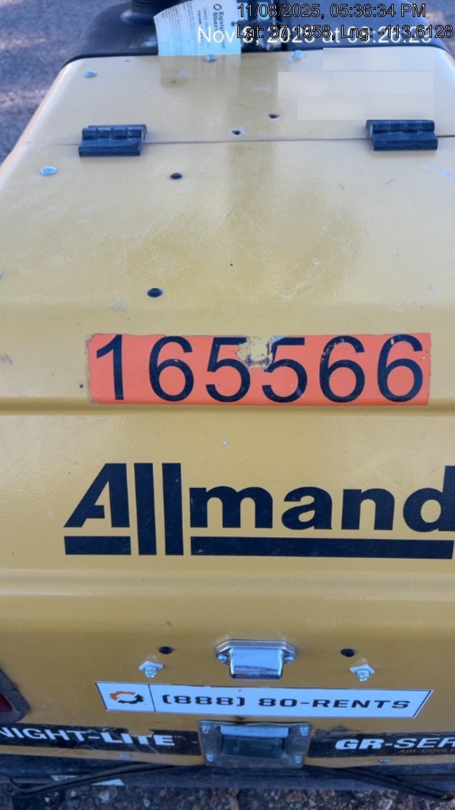 2021 Allmand NLV3GR (4) LED Light Fixture 350W, 23' Vertical Mast, 3kW Prime, Towable, Deep Sea L401, Leveling Jacks, Yanmar T4F 5.8hp