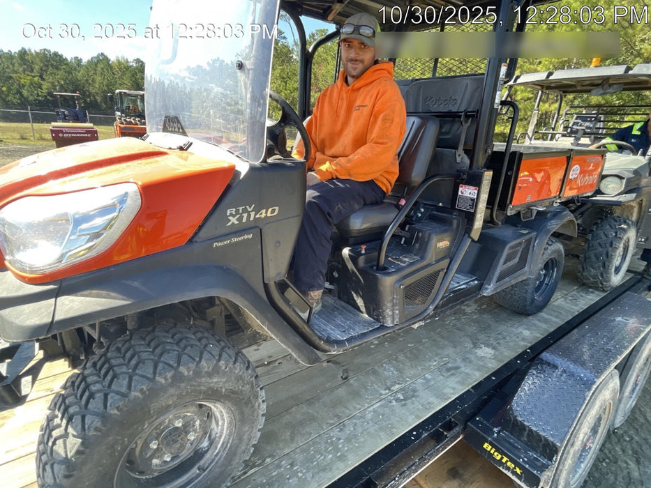 2022 Kubota RTV-X1140W-H Plastic Canopy, Windshield Acrylic Clear, LED Strobe Light, Wire Harness Kit, Back up Alarm