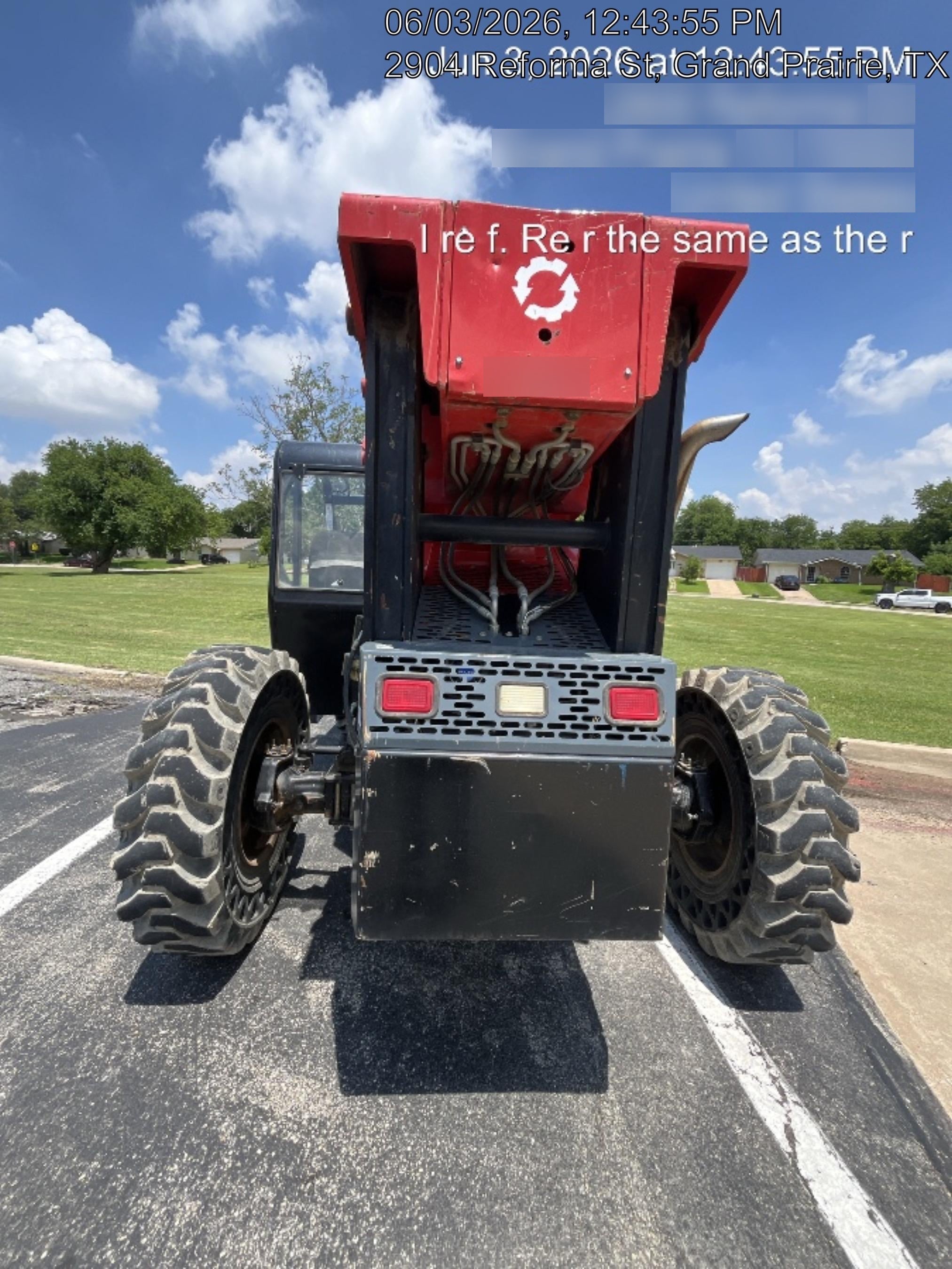2019 Manitou MTA8044 74hp T4F, Open ROPS, Cab and Boom LED work lights, Auxiliary Hydraulics, Solid Tires, Amber strobe, Lift Hook w/66" Carriage, 60" Forks