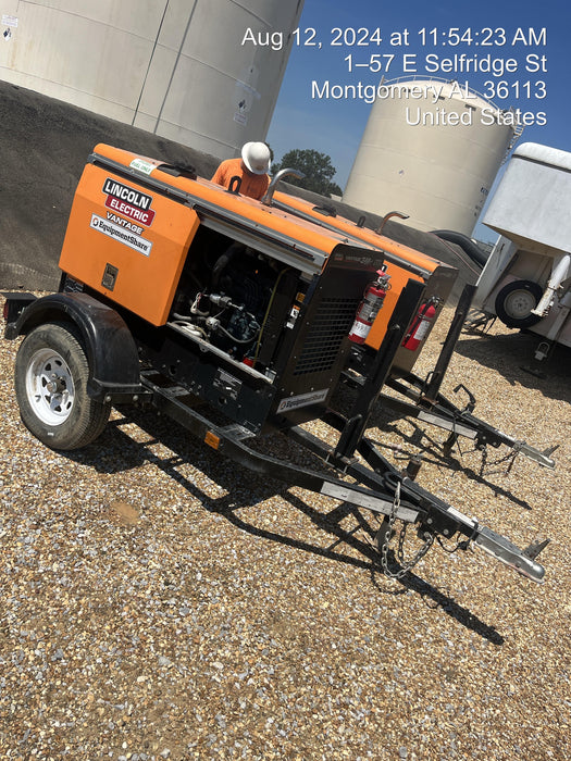 2021 Lincoln Electric Vantage 322 Vantage 322 Ready Pak 3 w/ Decals, ORANGE (includes trailer, cable rack, fender light kit) NO Telematics