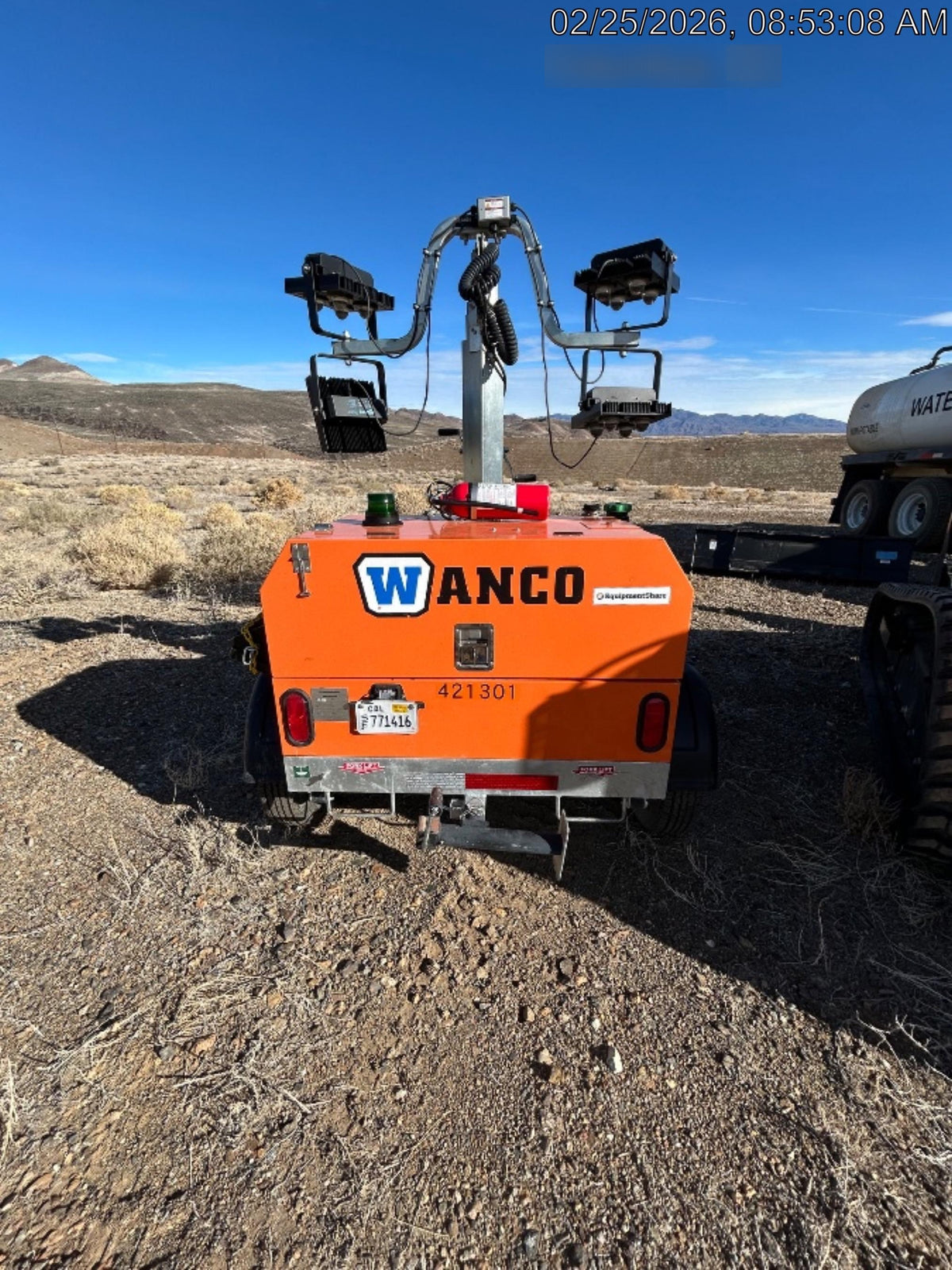 2024 Wanco WLTT-4MM4K Diesel, Deep Sea Controller, Shore Power Plug, Auto Start, (4) 350W LED Floodlights, 4kW Generator, 60 Gal Fuel Tank, 2" Ball, T3
