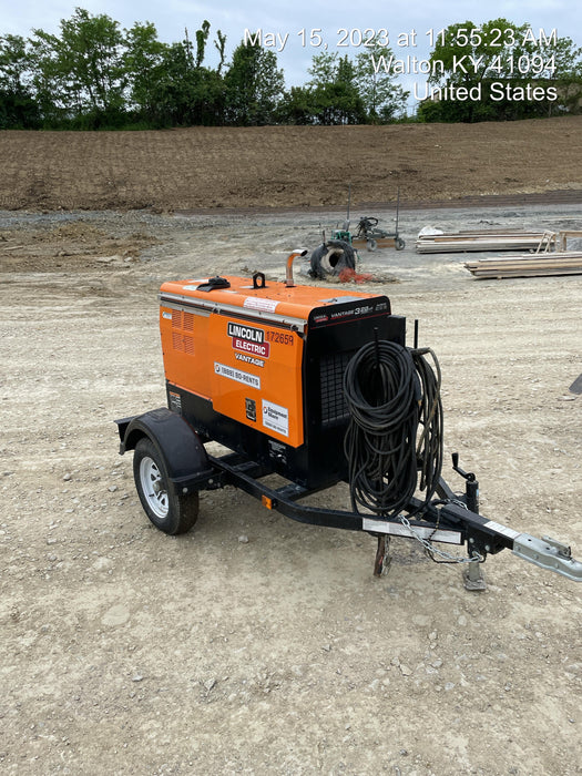 2021 Lincoln Electric Vantage 322 Vantage 322 Ready Pak 3 w/ Decals, ORANGE (includes trailer, cable rack, fender light kit) NO Telematics