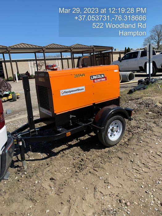 2022 Lincoln Electric LE400 Kubota V1505, Trlr, Cable Rack, Light Kit, ES Decals, T3