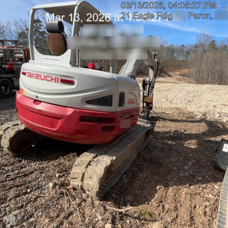 2019 Takeuchi TB260 Takeuchi TB260 Canopy w/Rubber Tracks, Auxiliary Hydraulics, Standard Blade, Manual QC, 12 / 18 / 24" Buckets, Hydraulic Thumb Installed