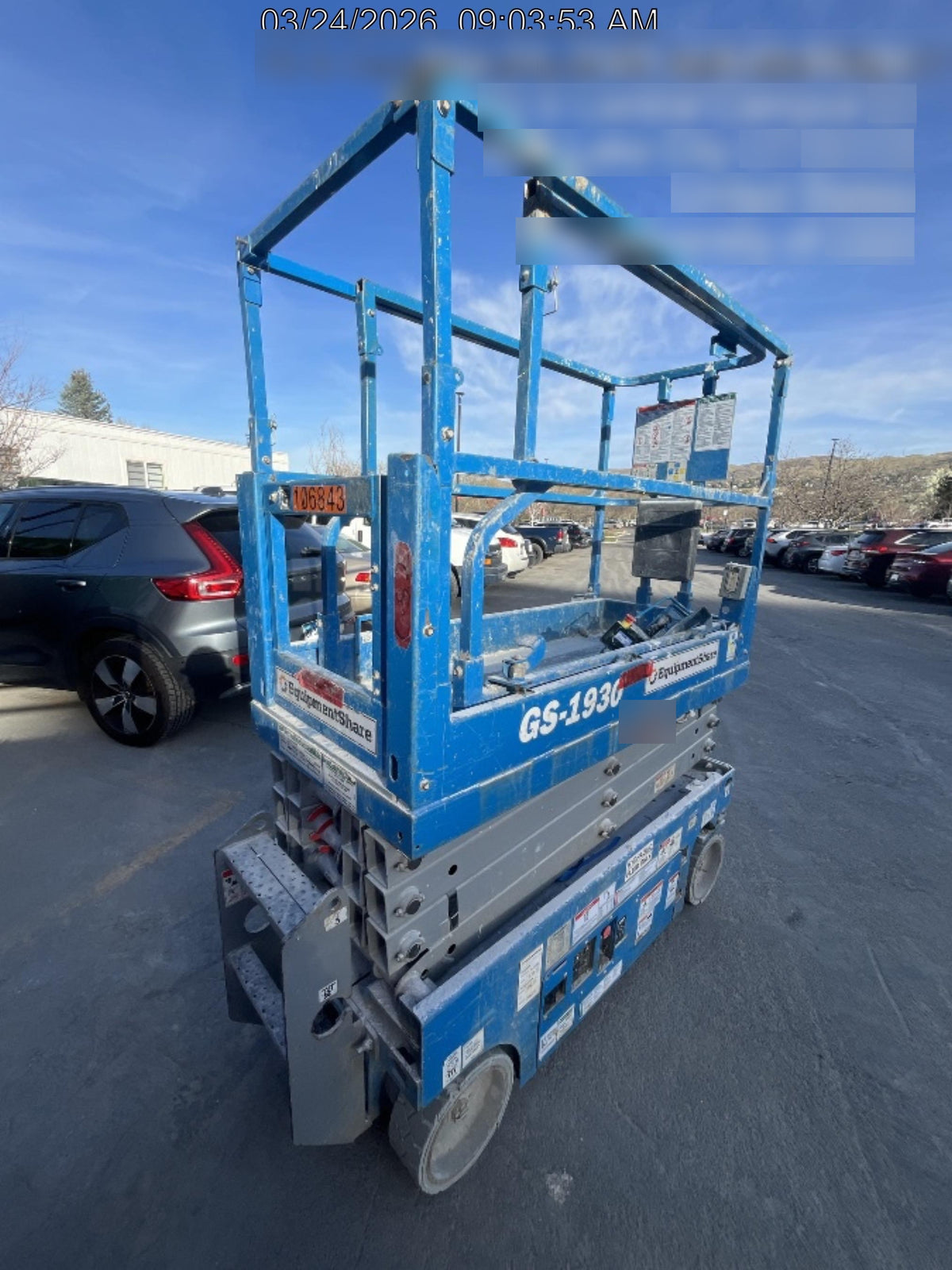 2020 Genie GS-1930 Solid Non Marking Tires, Beacon, Folding rails with half height swing gate, 800W Inverter