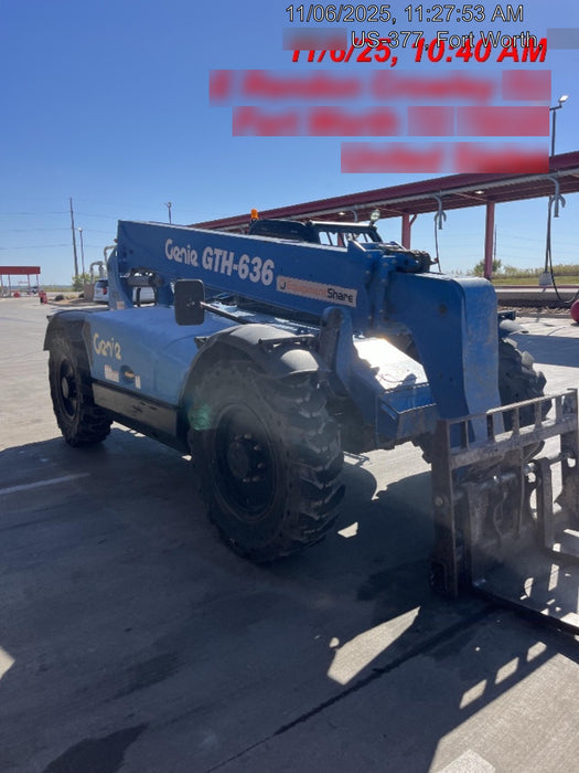 2018 Genie GTH-636 Genie GTH-636 w/Open ROPS, Solid Tires, Work Light/Beacon, 48" Carriage and Forks