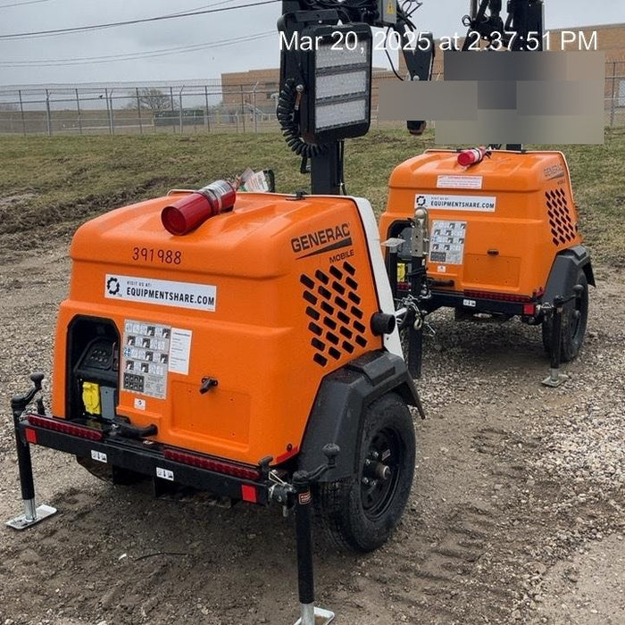 2024 Generac MLT2 Diesel, Flex Switch 120V Input, Powerzone Controller, 
(4) 320W LED Lights, 4kW Generator, 39.9 Gal Fuel Tank, 2" Ball, T3