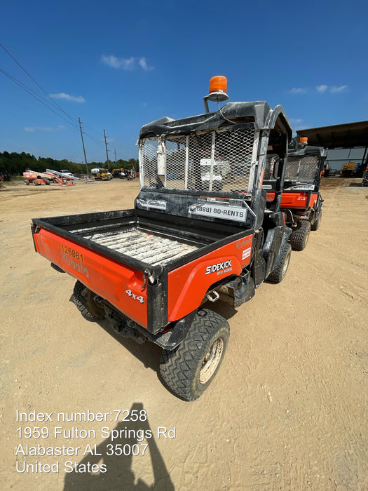 2020 Kubota RTV-XG850WL-H 4wd Utility Cart, 4 Seat,Gas, LED Strobe, Windshield Tempered Glass, Plastic Canopy, Wire Harness Kit, Backup Alarm